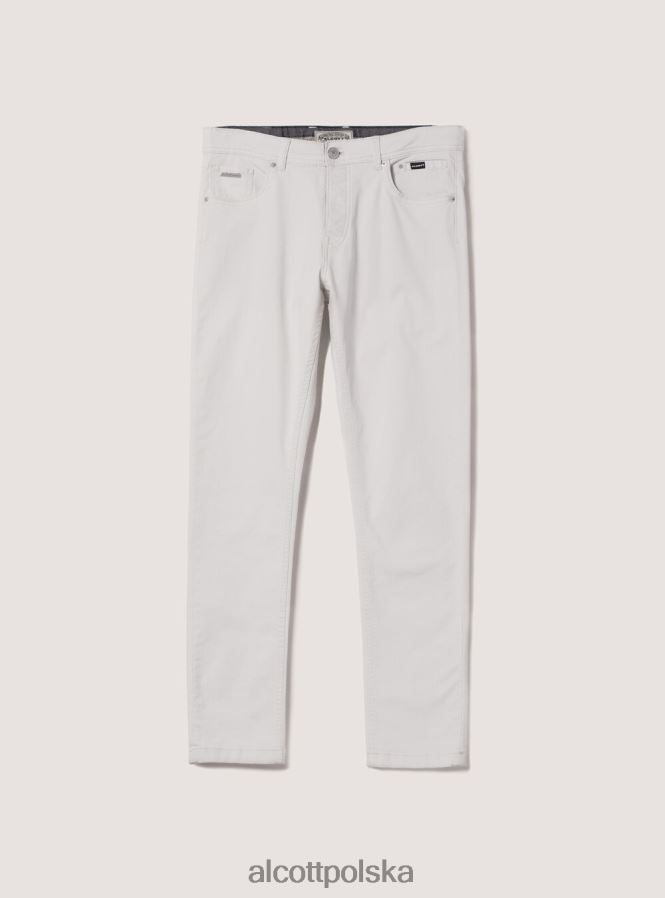 odzież Alcott Spodnie o obcisłym kroju z bawełny pochodzącej z recyklingu bk1 czarny mężczyźni 2TXFF6983