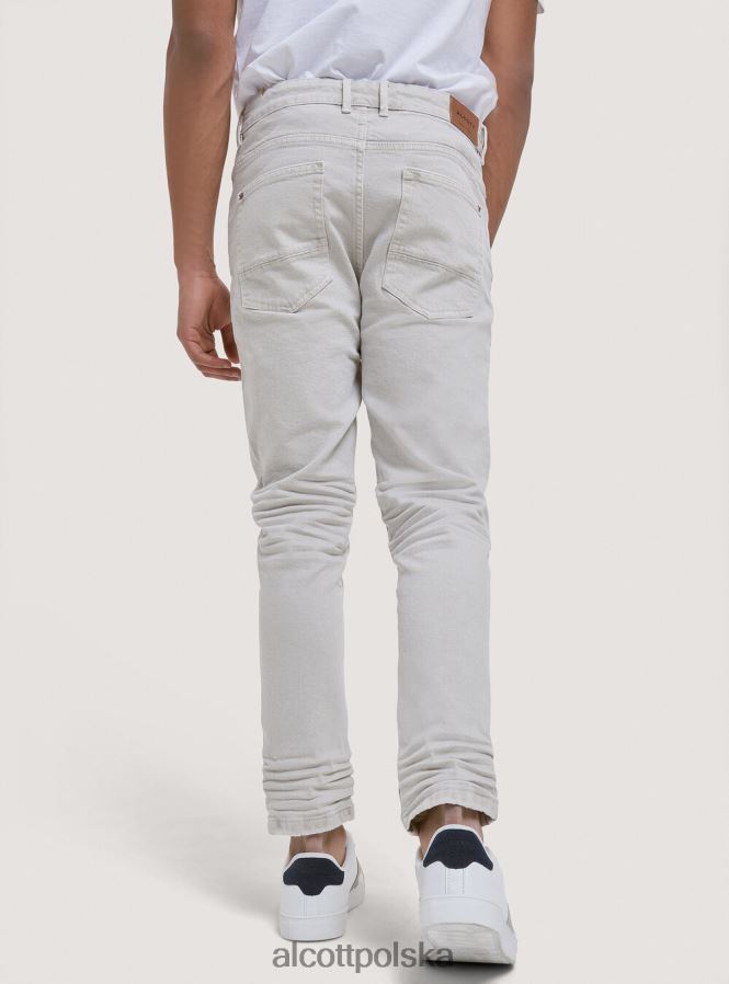 odzież Alcott Spodnie z elastycznej bawełny o diagonalnym splocie czarny mężczyźni 2TXFF61191