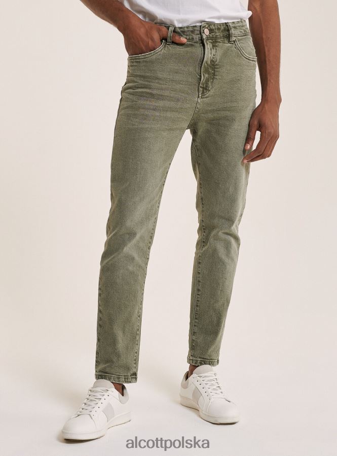 odzież Alcott Spodnie z elastycznej bawełny o diagonalnym splocie czarny mężczyźni 2TXFF6858