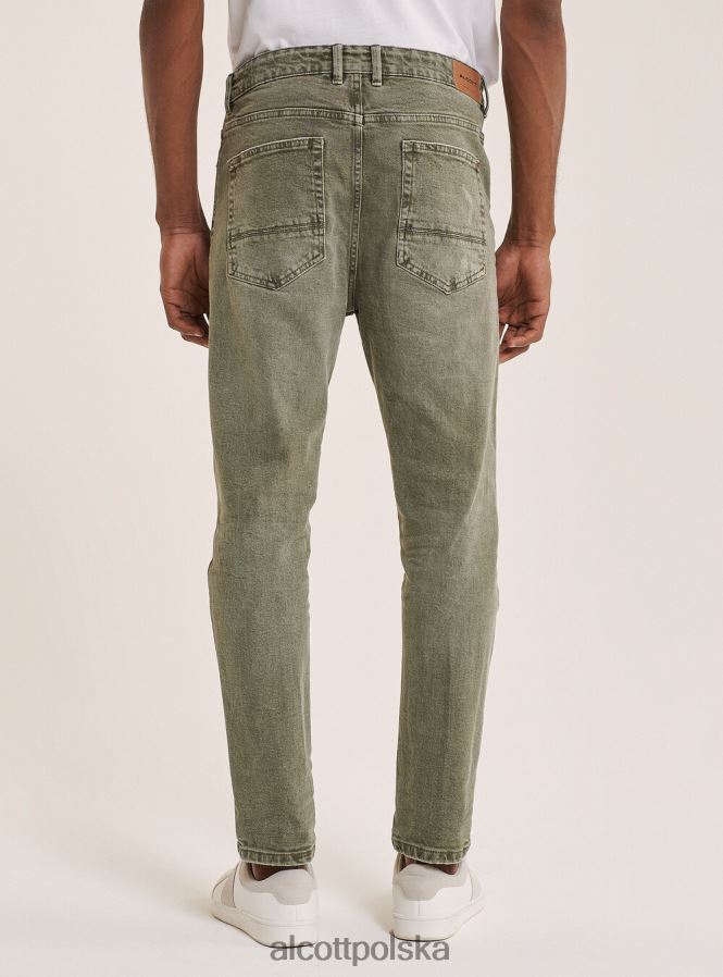 odzież Alcott Spodnie z elastycznej bawełny o diagonalnym splocie czarny mężczyźni 2TXFF6858