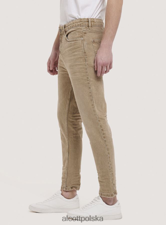 odzież Alcott Spodnie z elastycznej bawełny o diagonalnym splocie czarny mężczyźni 2TXFF6911