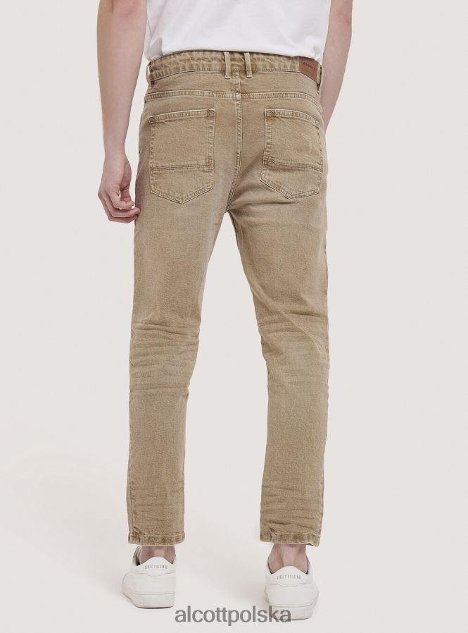 odzież Alcott Spodnie z elastycznej bawełny o diagonalnym splocie czarny mężczyźni 2TXFF6911