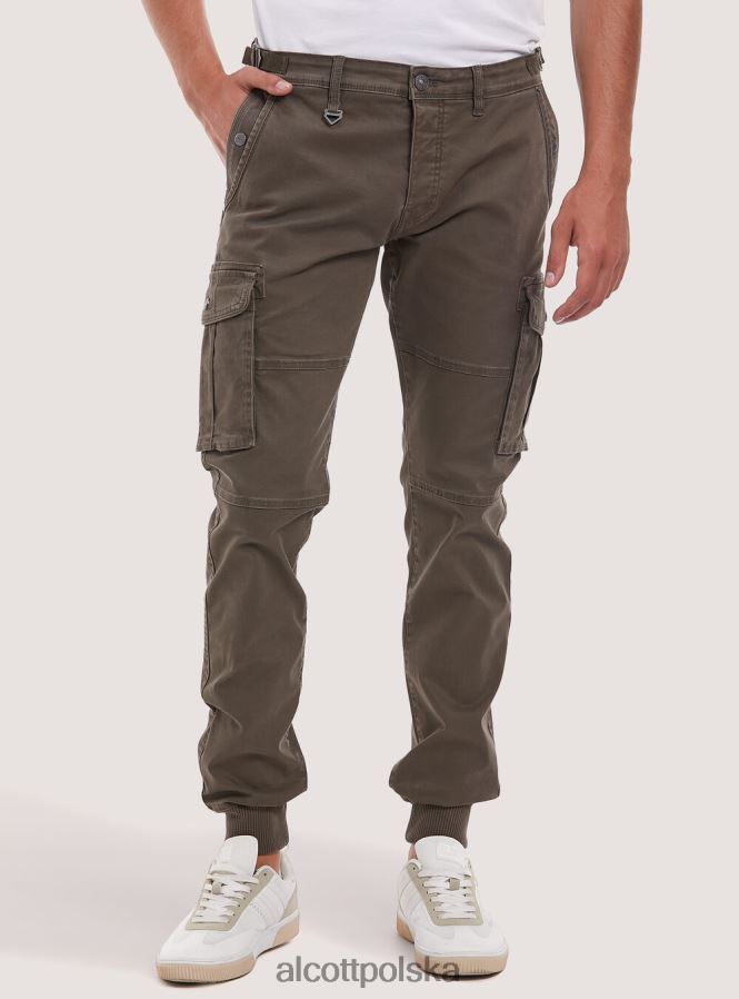 odzież Alcott bawełniane spodnie cargo z gumką bg3 beżowy jasny mężczyźni 2TXFF6733