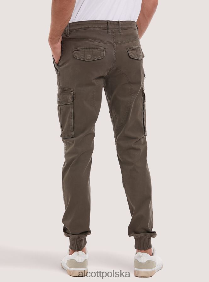 odzież Alcott bawełniane spodnie cargo z gumką bg3 beżowy jasny mężczyźni 2TXFF6733