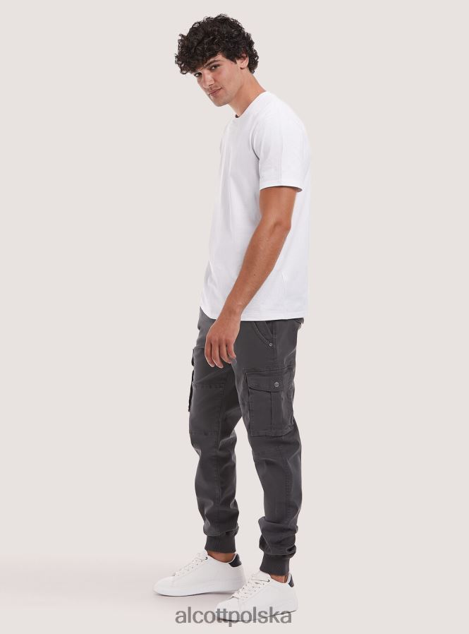 odzież Alcott bawełniane spodnie cargo z gumką bg3 beżowy jasny mężczyźni 2TXFF6795