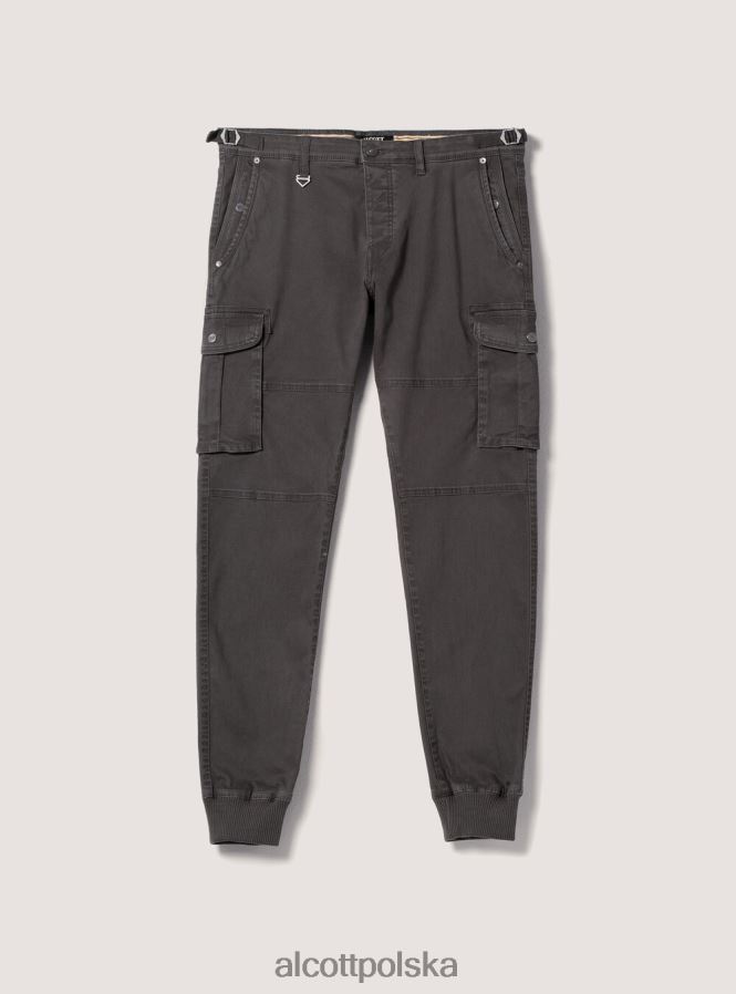 odzież Alcott bawełniane spodnie cargo z gumką bg3 beżowy jasny mężczyźni 2TXFF6795