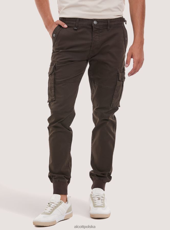 odzież Alcott bawełniane spodnie cargo z gumką bg3 beżowy jasny mężczyźni 2TXFF6803