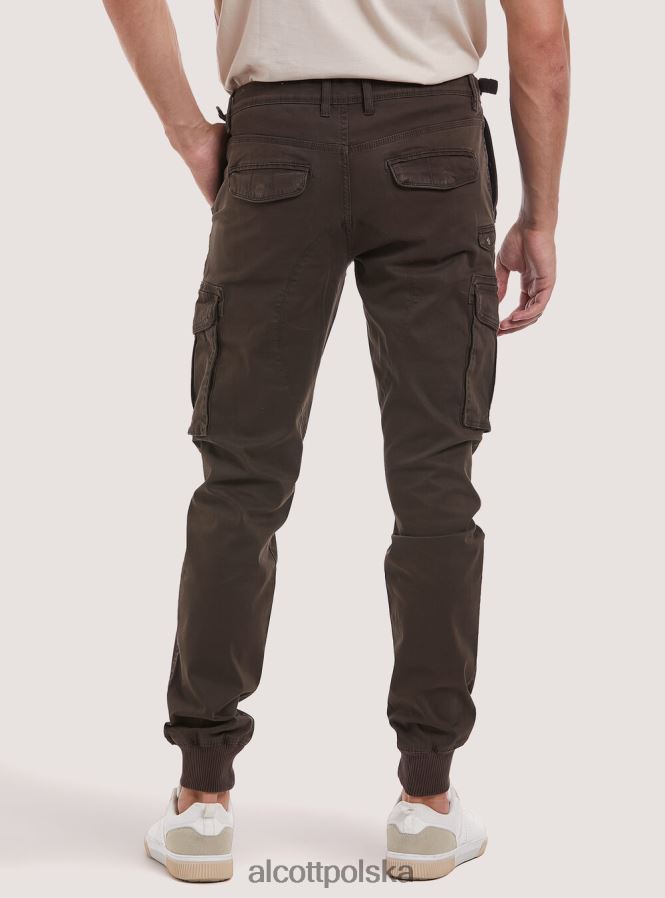 odzież Alcott bawełniane spodnie cargo z gumką bg3 beżowy jasny mężczyźni 2TXFF6803