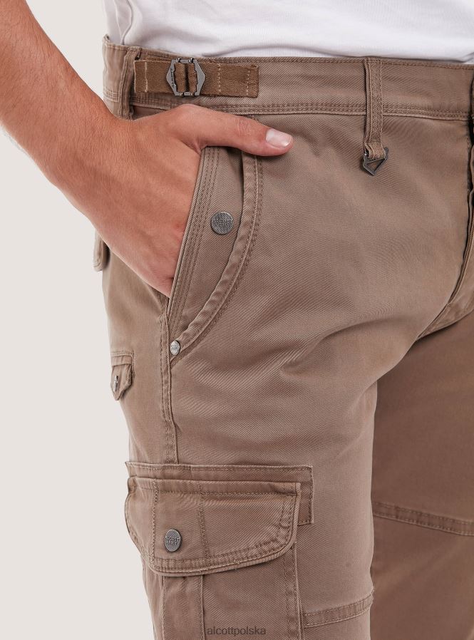 odzież Alcott bawełniane spodnie cargo z gumką bg3 beżowy jasny mężczyźni 2TXFF6865