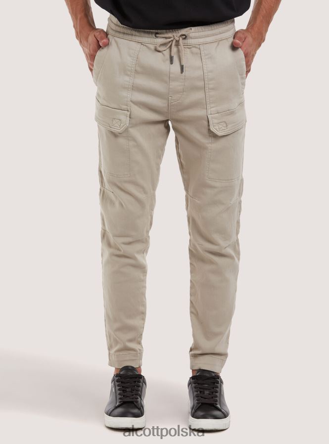 odzież Alcott bawełniane spodnie typu jogger z dużymi kieszeniami bk1 czarny mężczyźni 2TXFF6910