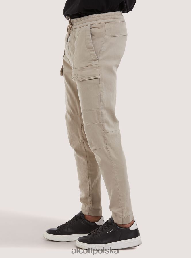 odzież Alcott bawełniane spodnie typu jogger z dużymi kieszeniami bk1 czarny mężczyźni 2TXFF6910