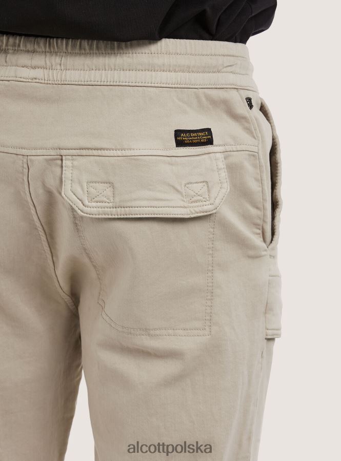 odzież Alcott bawełniane spodnie typu jogger z dużymi kieszeniami bk1 czarny mężczyźni 2TXFF6910