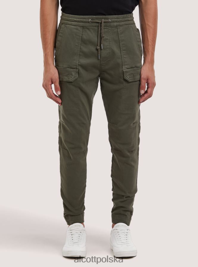 odzież Alcott bawełniane spodnie typu jogger z dużymi kieszeniami bk1 czarny mężczyźni 2TXFF6962