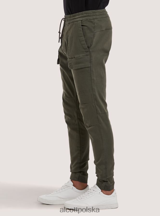 odzież Alcott bawełniane spodnie typu jogger z dużymi kieszeniami bk1 czarny mężczyźni 2TXFF6962