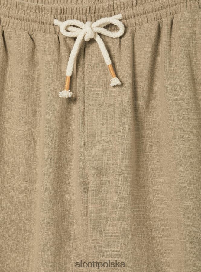 odzież Alcott bawełniane spodnie ze sznurkiem w pasie wh1 ecru mężczyźni 2TXFF61170