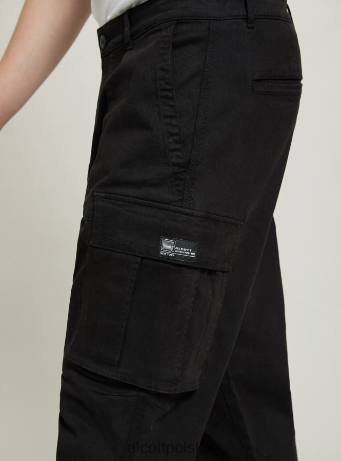 odzież Alcott pantaloni cargo ze stretchu diagonalnego gy2 szary średni mężczyźni 2TXFF61099