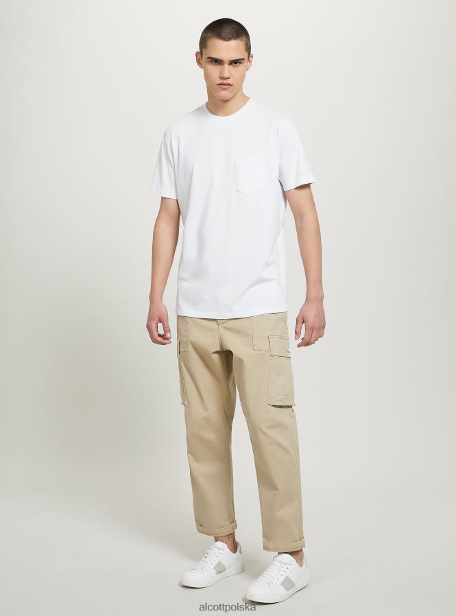 odzież Alcott pantaloni cargo ze stretchu diagonalnego gy2 szary średni mężczyźni 2TXFF6697