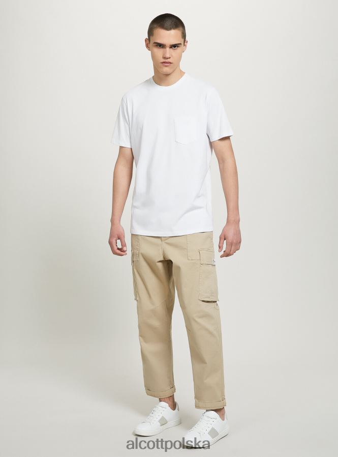 odzież Alcott pantaloni cargo ze stretchu diagonalnego gy2 szary średni mężczyźni 2TXFF6697
