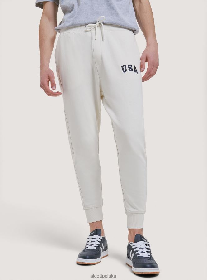 odzież Alcott pluszowe spodnie typu jogger jasnoszary melanż mężczyźni 2TXFF6872