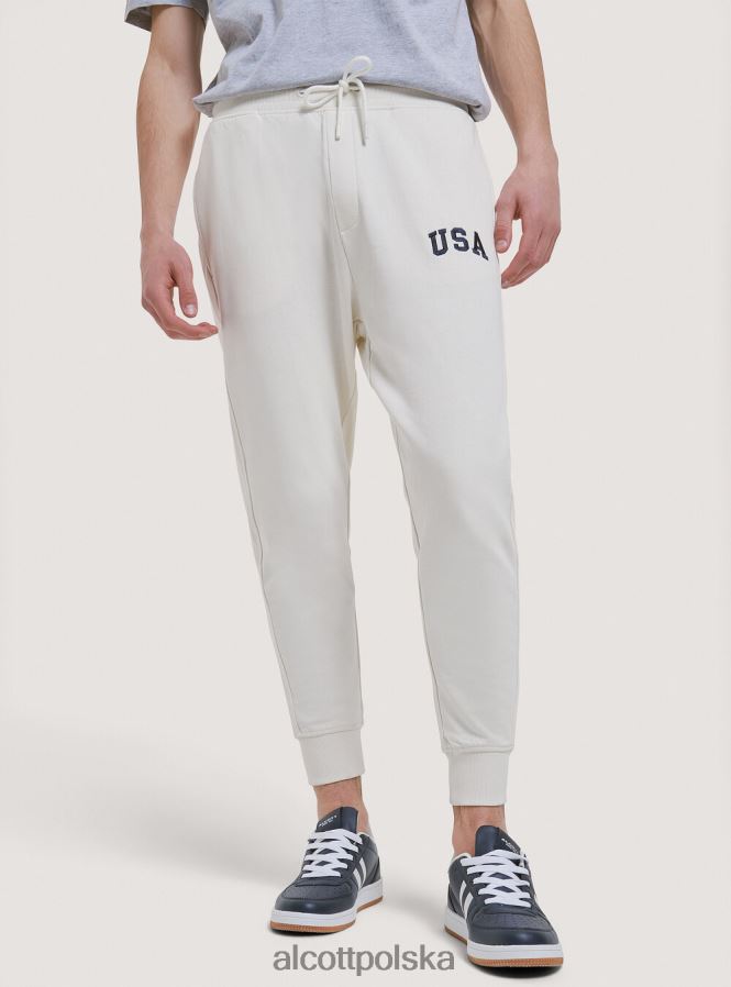 odzież Alcott pluszowe spodnie typu jogger jasnoszary melanż mężczyźni 2TXFF6872