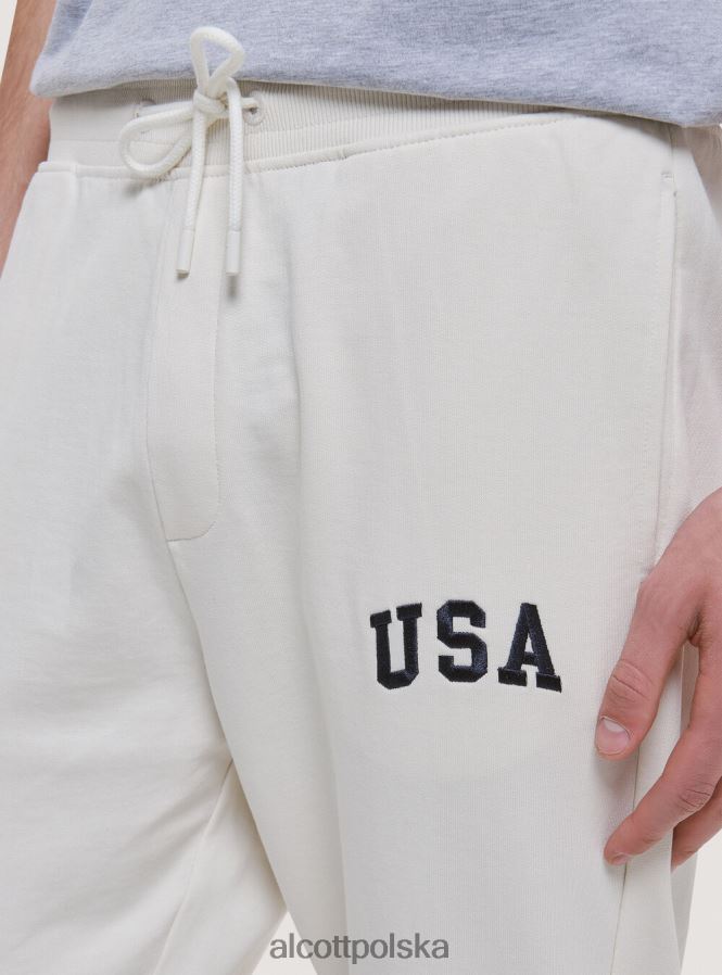 odzież Alcott pluszowe spodnie typu jogger jasnoszary melanż mężczyźni 2TXFF6872