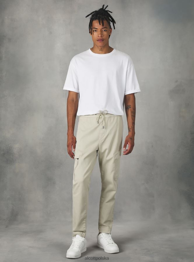 odzież Alcott spodnie typu jogger z dużymi kieszeniami bk1 czarny mężczyźni 2TXFF61058