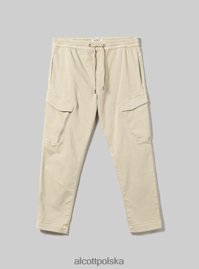 odzież Alcott spodnie typu jogger z dużymi kieszeniami bk1 czarny mężczyźni 2TXFF61058