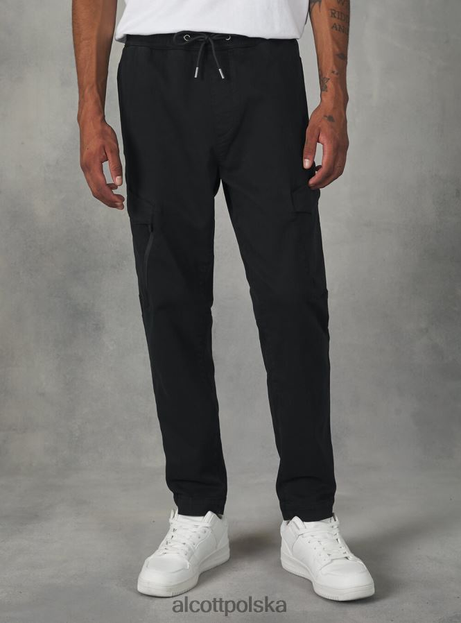 odzież Alcott spodnie typu jogger z dużymi kieszeniami bk1 czarny mężczyźni 2TXFF6886