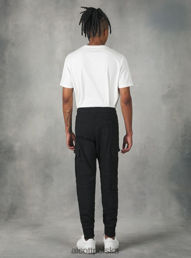 odzież Alcott spodnie typu jogger z dużymi kieszeniami ky1 kaky ciemny mężczyźni 2TXFF61017