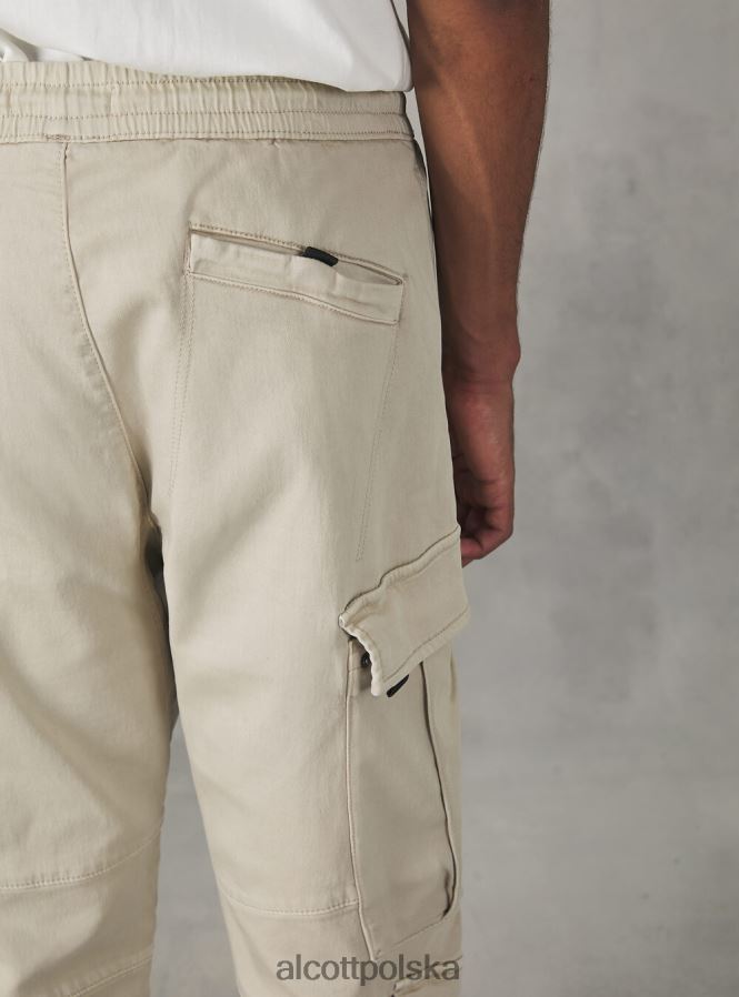 odzież Alcott spodnie typu jogger z dużymi kieszeniami ky1 kaky ciemny mężczyźni 2TXFF61135