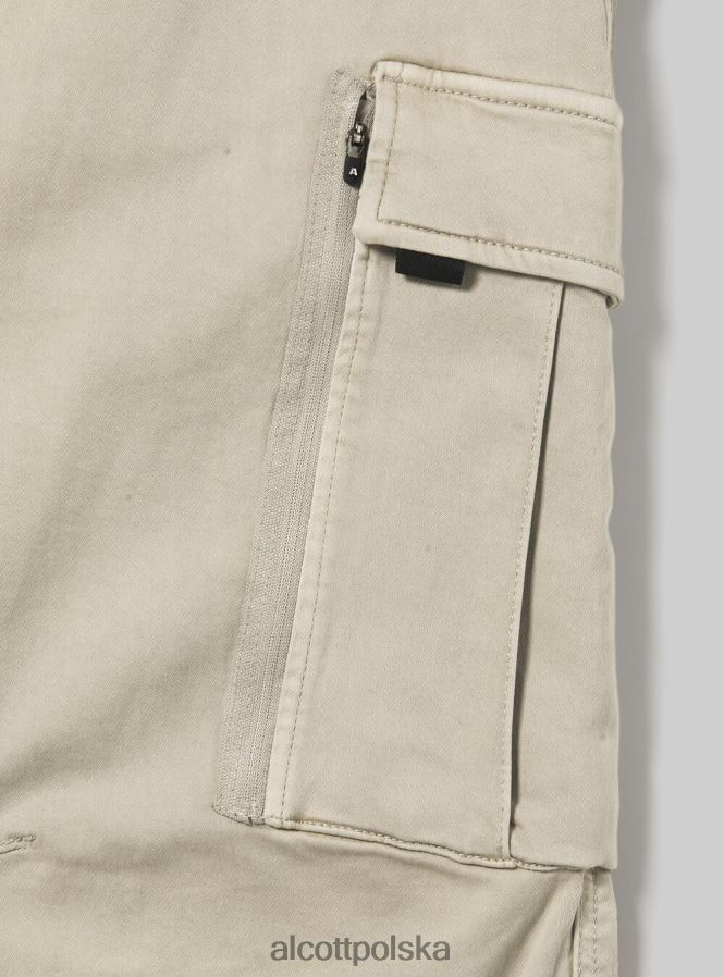 odzież Alcott spodnie typu jogger z dużymi kieszeniami ky1 kaky ciemny mężczyźni 2TXFF61135