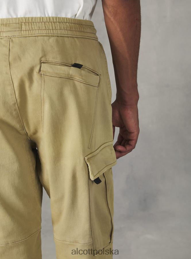 odzież Alcott spodnie typu jogger z dużymi kieszeniami ky1 kaky ciemny mężczyźni 2TXFF61173