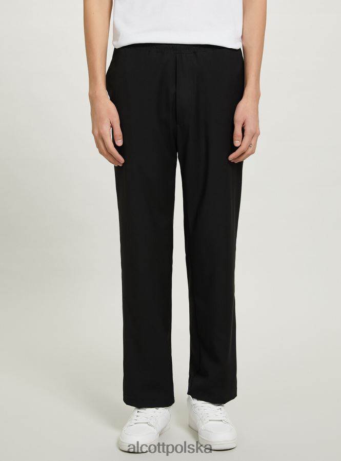 odzież Alcott spodnie z elastyczną talią bk1 czarny mężczyźni 2TXFF6663