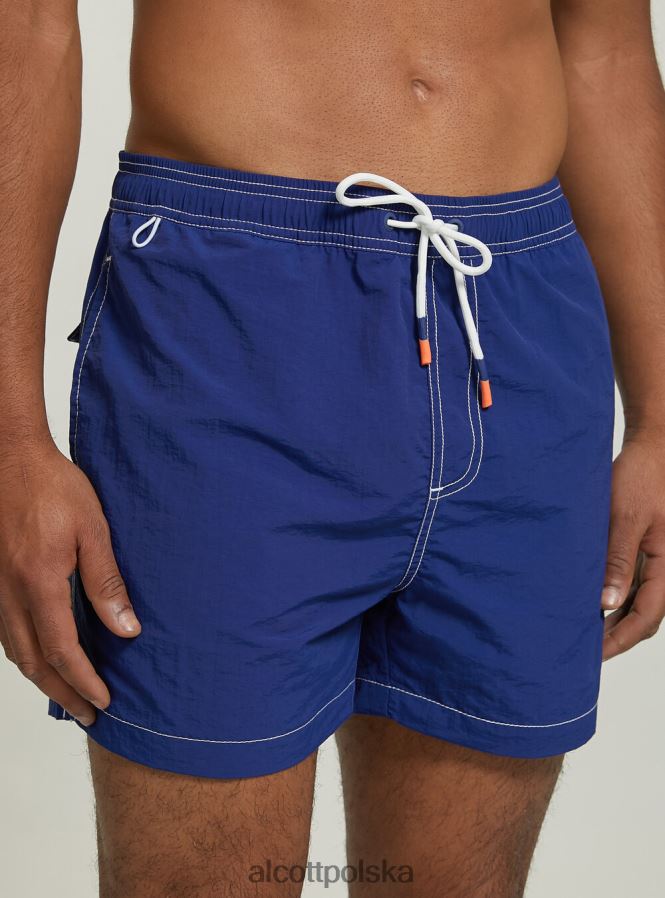 odzież Alcott kostium kąpielowy z haftem i tylną kieszenią fgn3 fluo jasnozielony mężczyźni 2TXFF6597