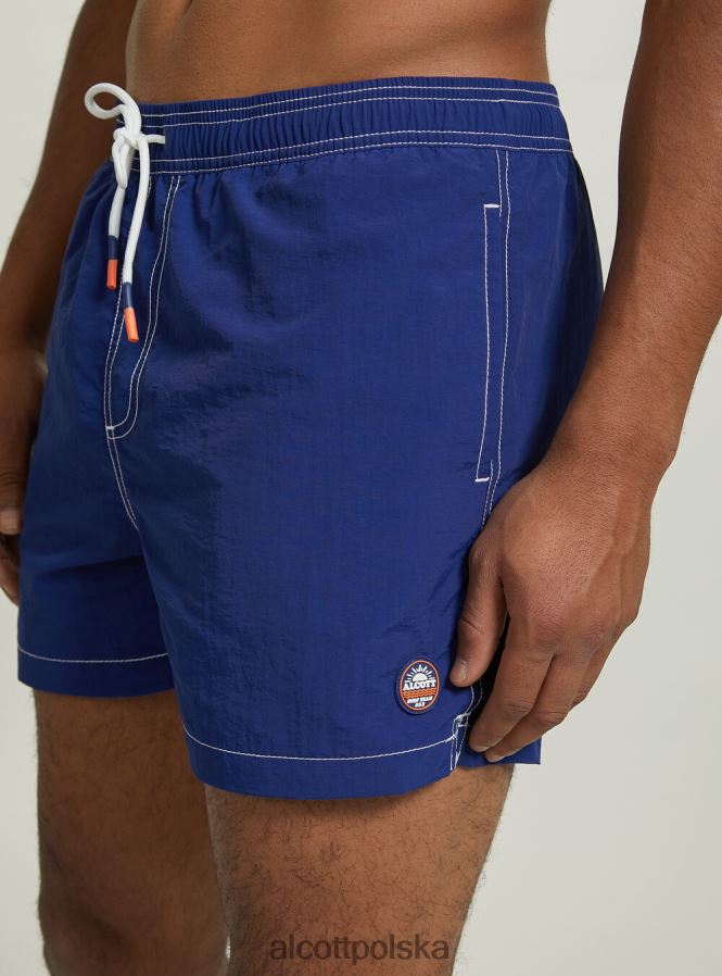 odzież Alcott kostium kąpielowy z haftem i tylną kieszenią fgn3 fluo jasnozielony mężczyźni 2TXFF6597