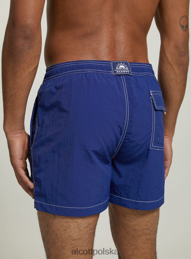 odzież Alcott kostium kąpielowy z haftem i tylną kieszenią fgn3 fluo jasnozielony mężczyźni 2TXFF6597