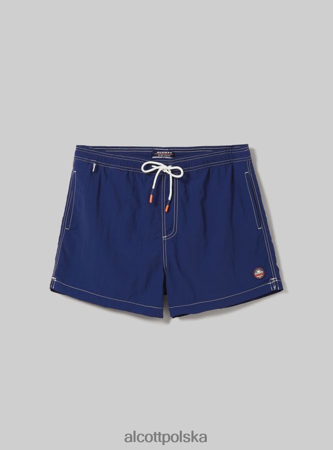 odzież Alcott kostium kąpielowy z haftem i tylną kieszenią fgn3 fluo jasnozielony mężczyźni 2TXFF6597