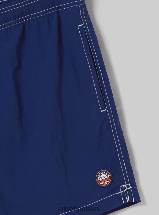 odzież Alcott kostium kąpielowy z haftem i tylną kieszenią fgn3 fluo jasnozielony mężczyźni 2TXFF6597