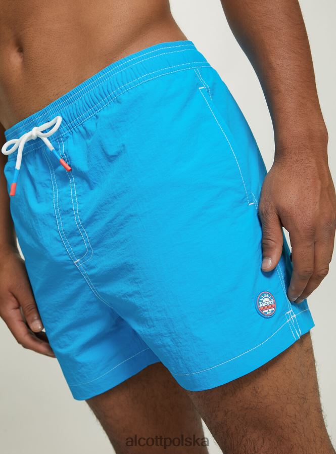 odzież Alcott kostium kąpielowy z haftem i tylną kieszenią fgn3 fluo jasnozielony mężczyźni 2TXFF6615