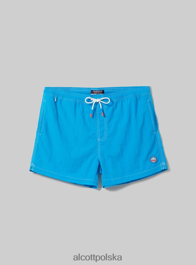 odzież Alcott kostium kąpielowy z haftem i tylną kieszenią fgn3 fluo jasnozielony mężczyźni 2TXFF6615