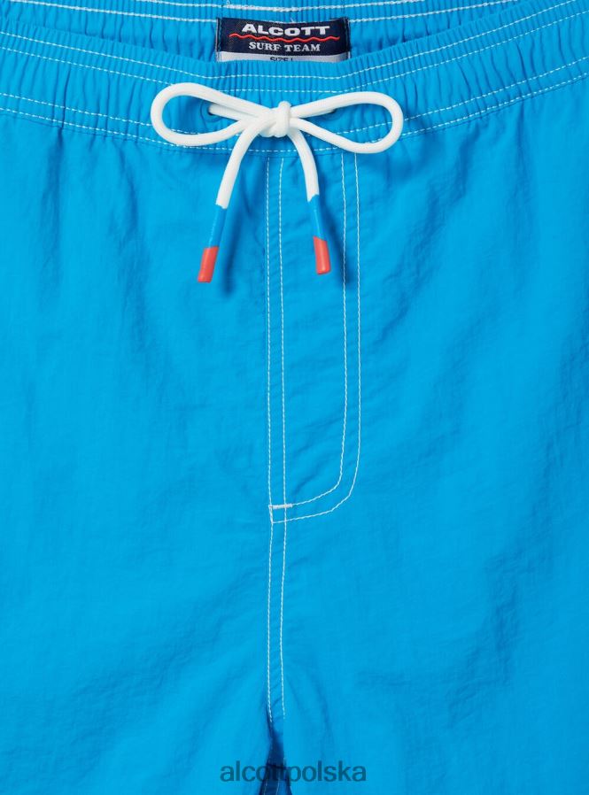 odzież Alcott kostium kąpielowy z haftem i tylną kieszenią fgn3 fluo jasnozielony mężczyźni 2TXFF6615