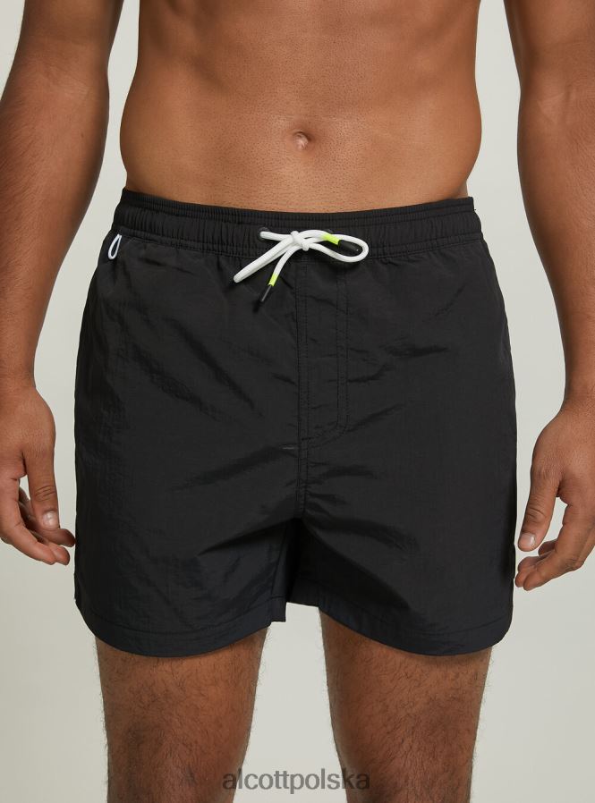 odzież Alcott kostium kąpielowy z haftem i tylną kieszenią fgn3 fluo jasnozielony mężczyźni 2TXFF6618