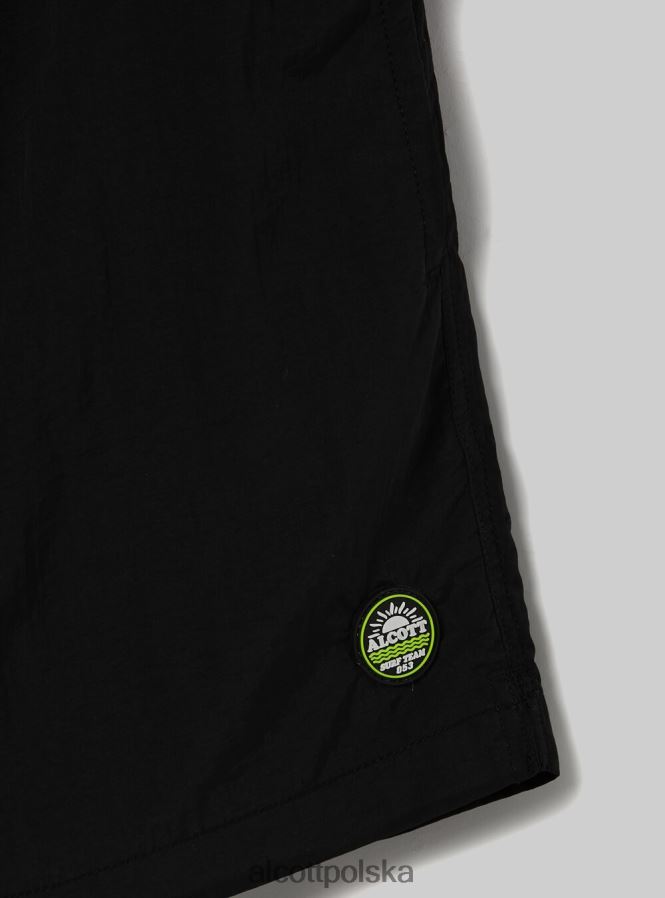 odzież Alcott kostium kąpielowy z haftem i tylną kieszenią fgn3 fluo jasnozielony mężczyźni 2TXFF6618