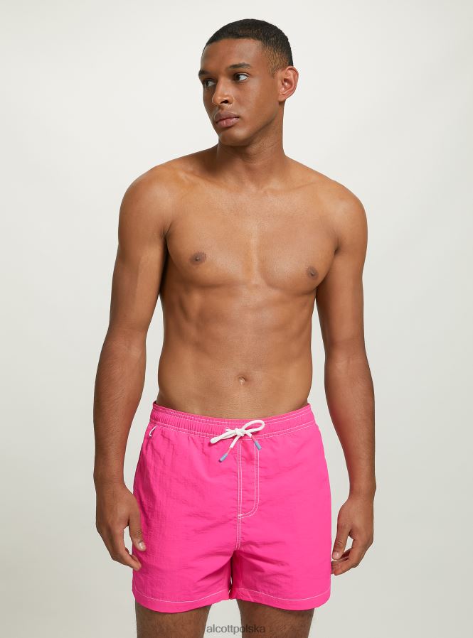 odzież Alcott kostium kąpielowy z haftem i tylną kieszenią fgn3 fluo jasnozielony mężczyźni 2TXFF6723