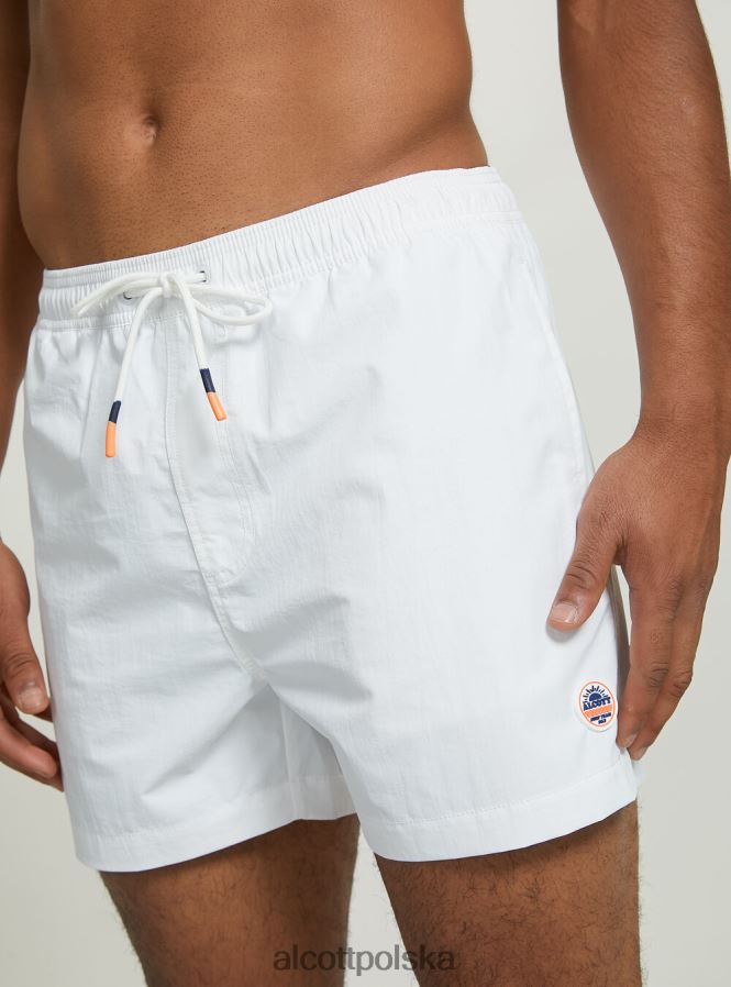 odzież Alcott kostium kąpielowy z haftem i tylną kieszenią fgn3 fluo jasnozielony mężczyźni 2TXFF6836