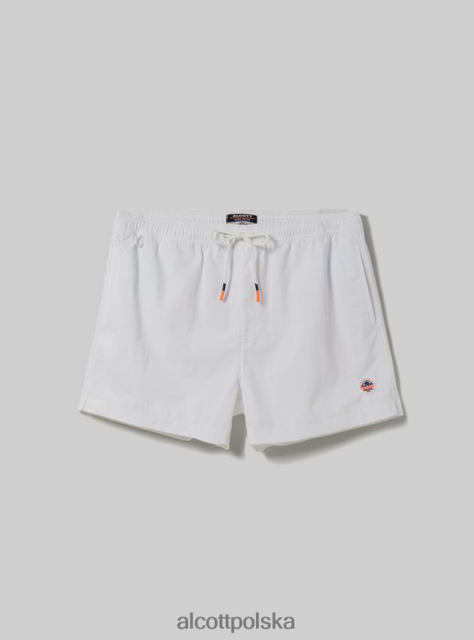 odzież Alcott kostium kąpielowy z haftem i tylną kieszenią fgn3 fluo jasnozielony mężczyźni 2TXFF6836