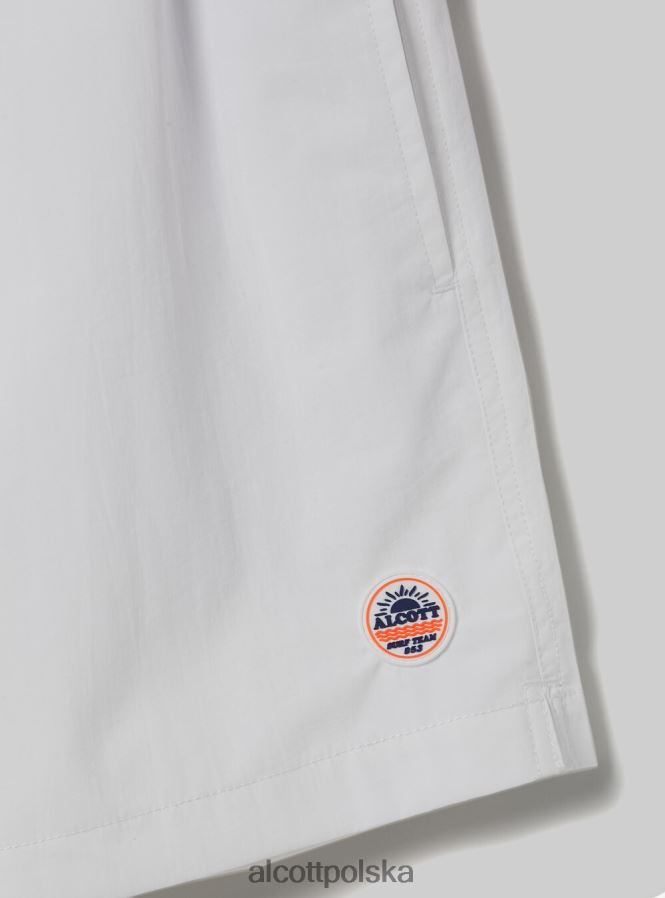 odzież Alcott kostium kąpielowy z haftem i tylną kieszenią fgn3 fluo jasnozielony mężczyźni 2TXFF6836