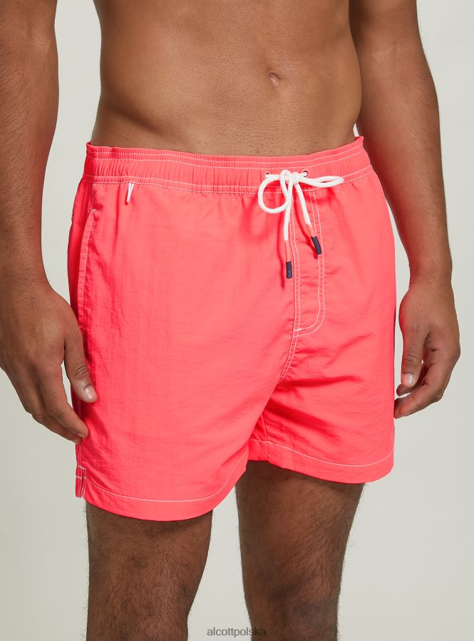 odzież Alcott kostium kąpielowy z haftem i tylną kieszenią fgn3 fluo jasnozielony mężczyźni 2TXFF6950