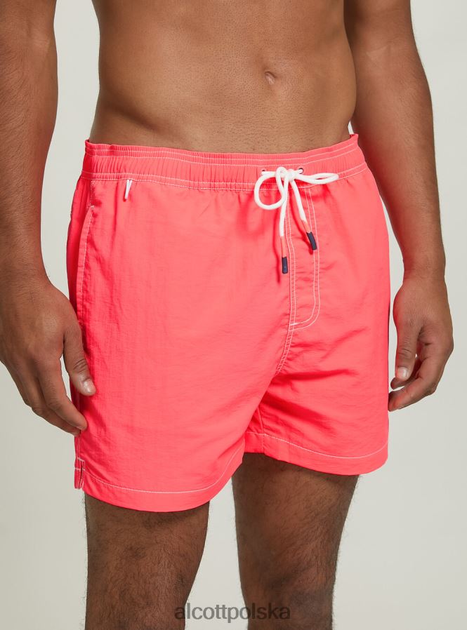 odzież Alcott kostium kąpielowy z haftem i tylną kieszenią fgn3 fluo jasnozielony mężczyźni 2TXFF6950