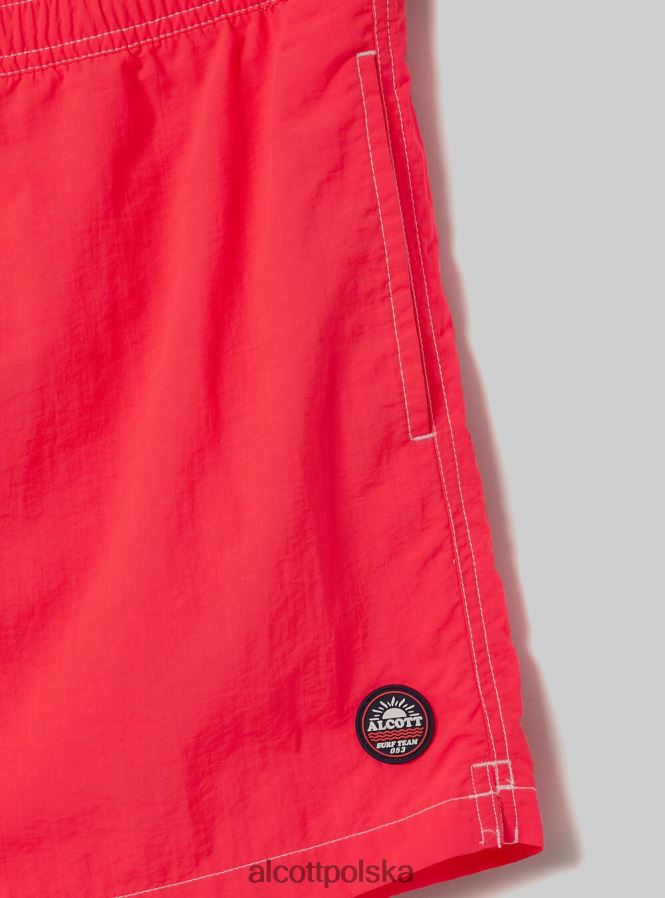 odzież Alcott kostium kąpielowy z haftem i tylną kieszenią fgn3 fluo jasnozielony mężczyźni 2TXFF6950